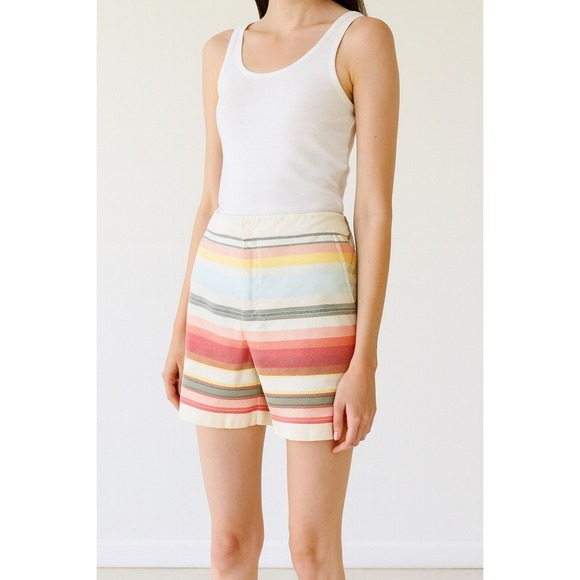 Tommy Hilfiger Women's Striped Shorts Size 8 Colorful Casual Summer - Picture 1 of 5